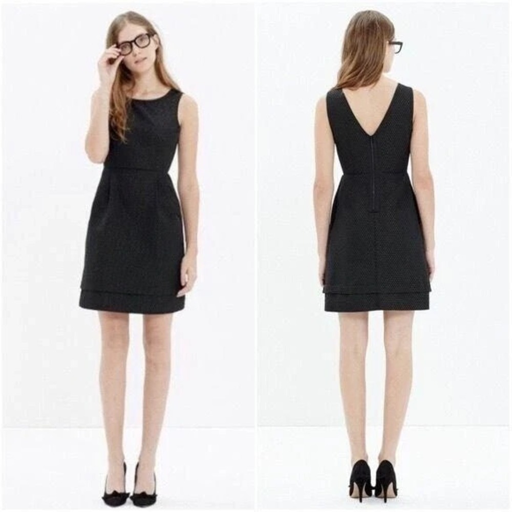 Madewell Dress Women 8 Black Lowlight Sheath Sleeveless Occasion Cocktail LBD